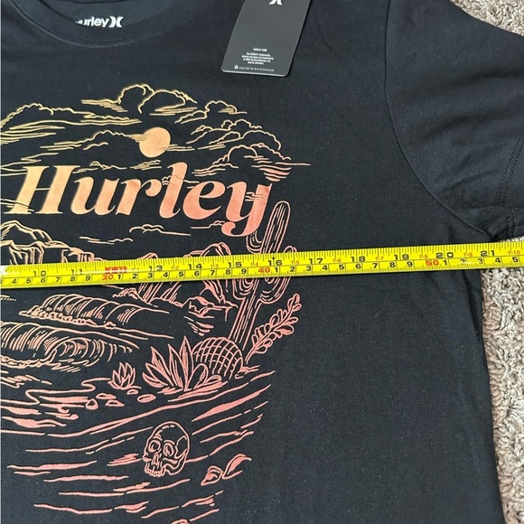 Hurley Black desert Graphic T-Shirt Large cropped boxy oversized sunset orange - Picture 5 of 7